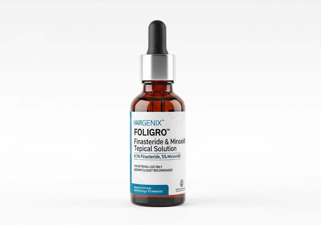 Topical finasteride and minoxidil combination solution for hair loss in India